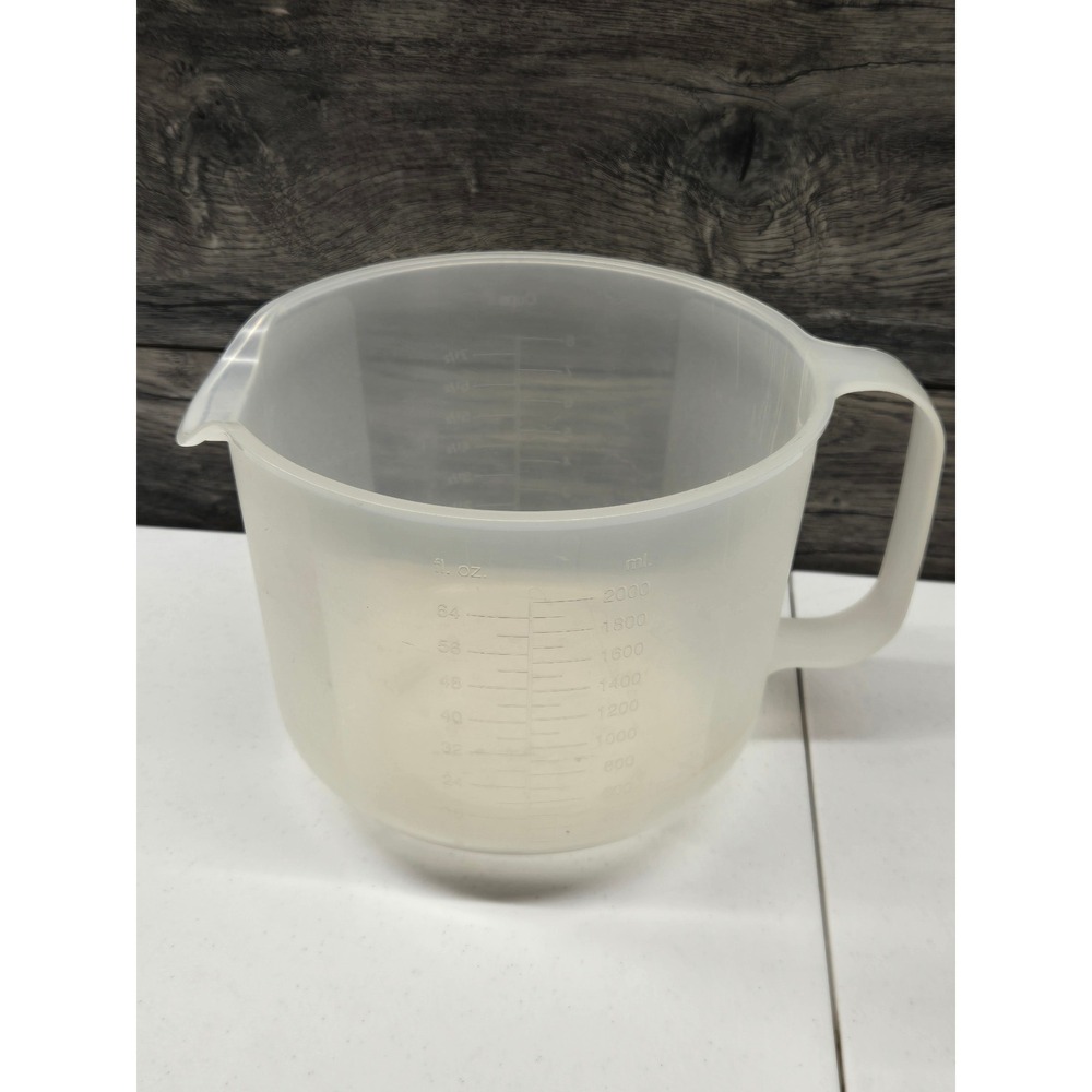 Tupperware Mix-N-Stor 2L 64oz Measuring Pitcher Mixing Bowl Frosted‎ 1629E-2
